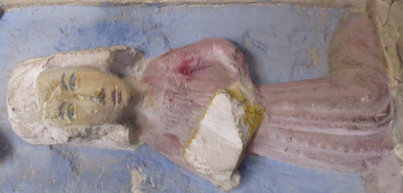 Wales St Athan - St Athan William Berkrolles 1327 and wife Phelice de Vere